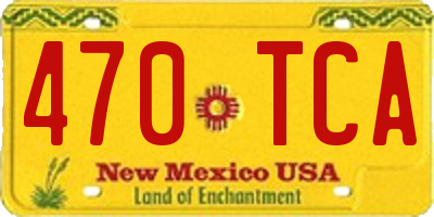 NM license plate 470TCA