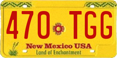 NM license plate 470TGG