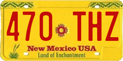 NM license plate 470THZ