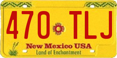 NM license plate 470TLJ