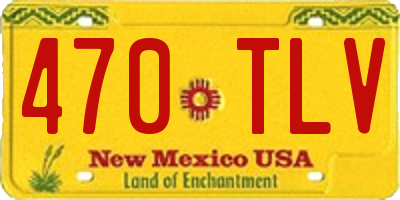 NM license plate 470TLV