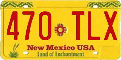 NM license plate 470TLX