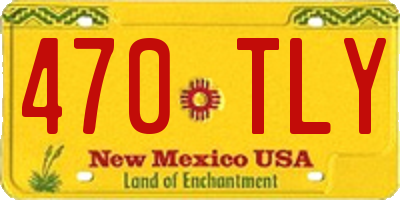 NM license plate 470TLY