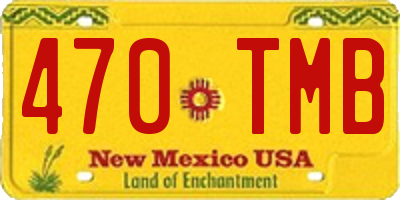NM license plate 470TMB