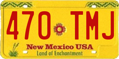 NM license plate 470TMJ