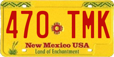 NM license plate 470TMK