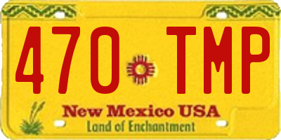 NM license plate 470TMP