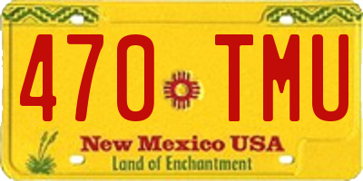 NM license plate 470TMU