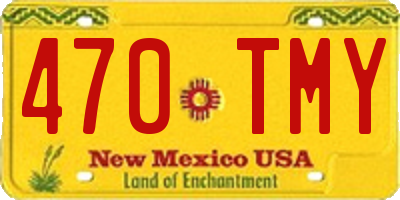 NM license plate 470TMY