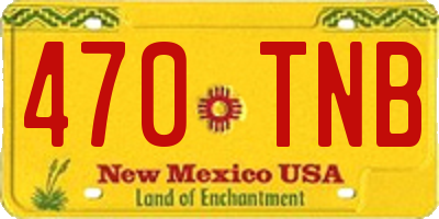 NM license plate 470TNB