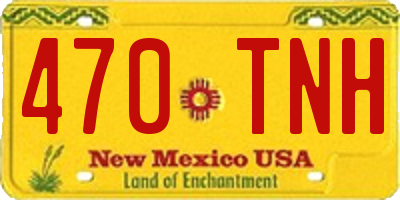 NM license plate 470TNH