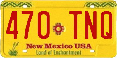 NM license plate 470TNQ