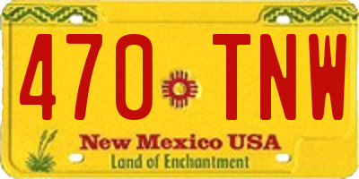 NM license plate 470TNW
