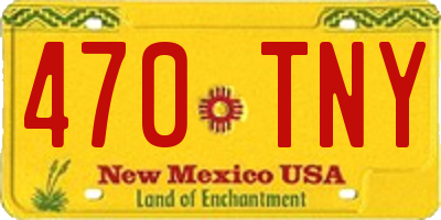 NM license plate 470TNY