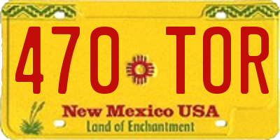 NM license plate 470TOR