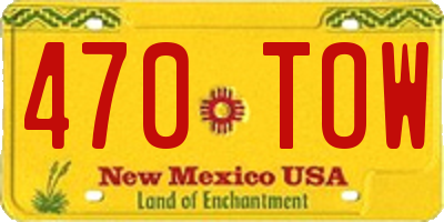 NM license plate 470TOW