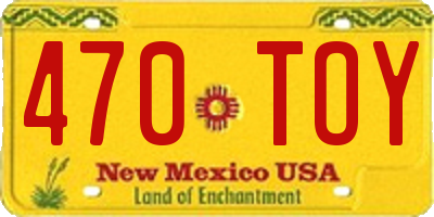NM license plate 470TOY