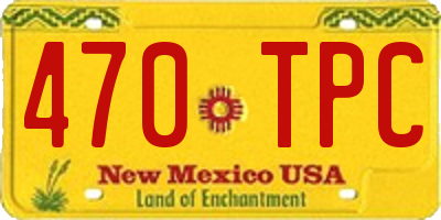 NM license plate 470TPC
