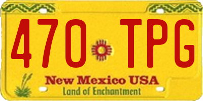 NM license plate 470TPG
