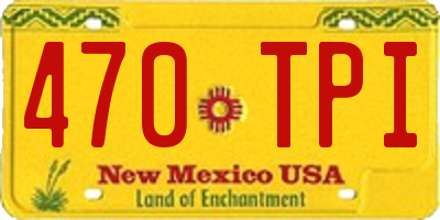 NM license plate 470TPI