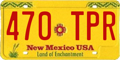 NM license plate 470TPR
