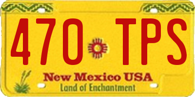 NM license plate 470TPS