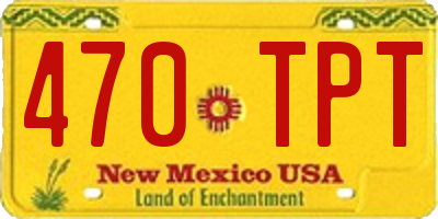 NM license plate 470TPT