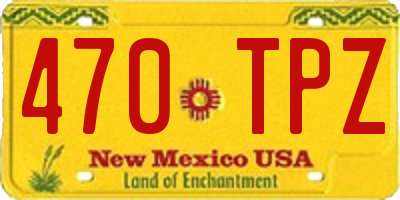 NM license plate 470TPZ