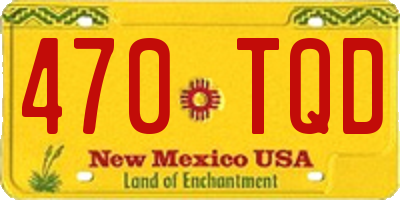 NM license plate 470TQD