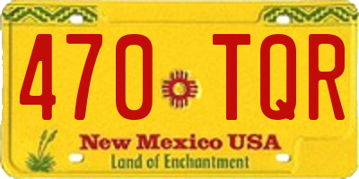 NM license plate 470TQR