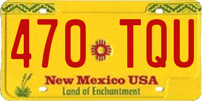 NM license plate 470TQU
