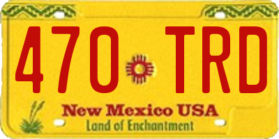NM license plate 470TRD