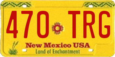 NM license plate 470TRG