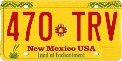 NM license plate 470TRV