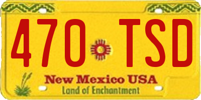 NM license plate 470TSD