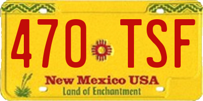 NM license plate 470TSF