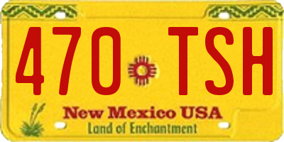 NM license plate 470TSH