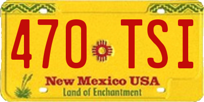 NM license plate 470TSI
