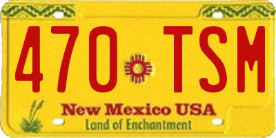 NM license plate 470TSM