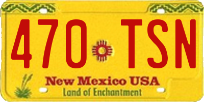 NM license plate 470TSN