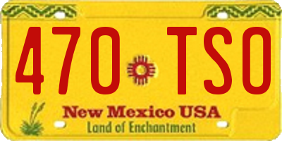 NM license plate 470TSO