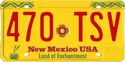 NM license plate 470TSV