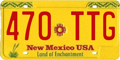 NM license plate 470TTG