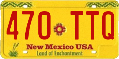 NM license plate 470TTQ