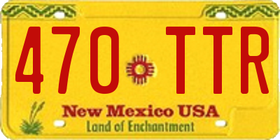 NM license plate 470TTR