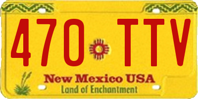 NM license plate 470TTV