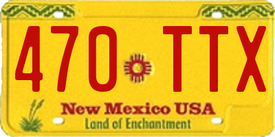 NM license plate 470TTX