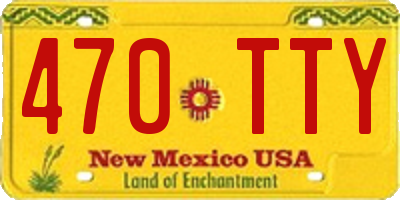 NM license plate 470TTY