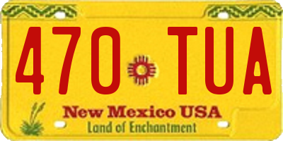 NM license plate 470TUA