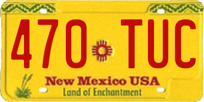 NM license plate 470TUC